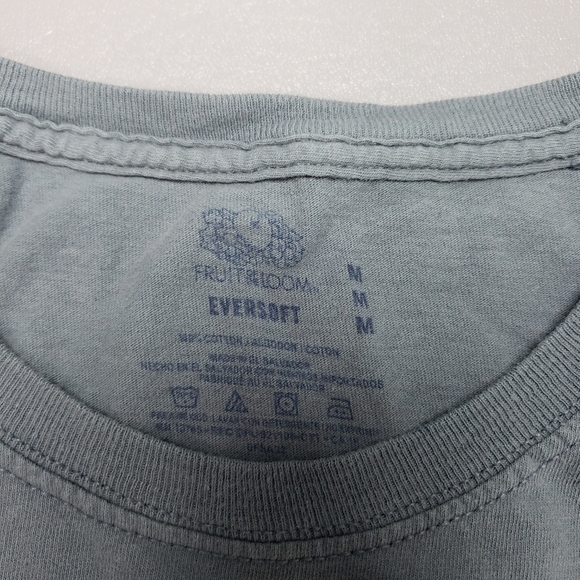 fruit of the loom basic gray crew neck short sleeve tshirt size medium - Picture 4 of 7